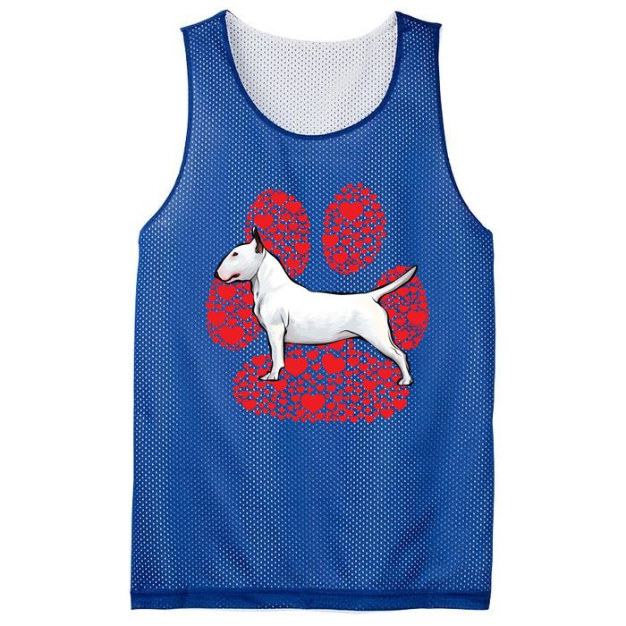 Bull Terrier Valentines Day Dog Love Paw Cool Gift Mesh Reversible Basketball Jersey Tank