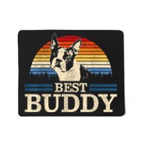 Boston Terrier Vintage Best Buddy Funny Dog Lover Gift Mousepad