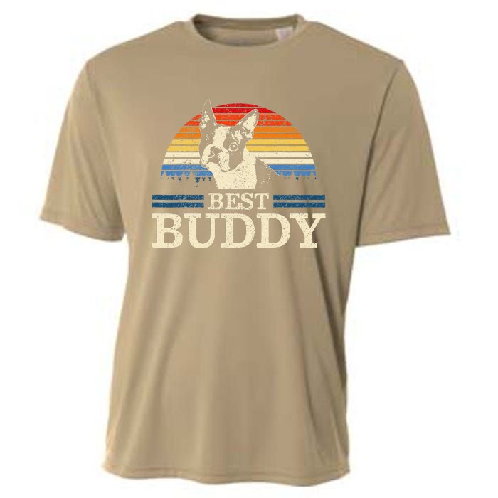 Boston Terrier Vintage Best Buddy Funny Dog Lover Gift Cooling Performance Crew T-Shirt