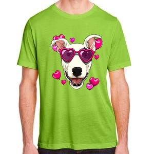 Bull Terrier Valentines Day Heart Dog Lover Gift Adult ChromaSoft Performance T-Shirt