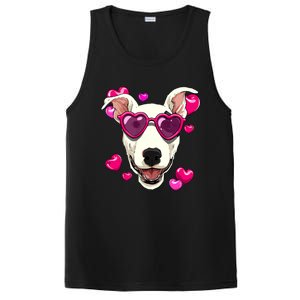 Bull Terrier Valentines Day Heart Dog Lover Gift PosiCharge Competitor Tank