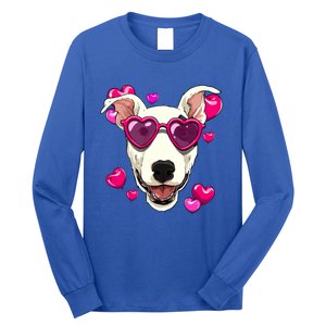 Bull Terrier Valentines Day Heart Dog Lover Gift Long Sleeve Shirt