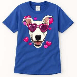 Bull Terrier Valentines Day Heart Dog Lover Gift Tall T-Shirt