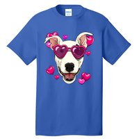 Bull Terrier Valentines Day Heart Dog Lover Gift Tall T-Shirt