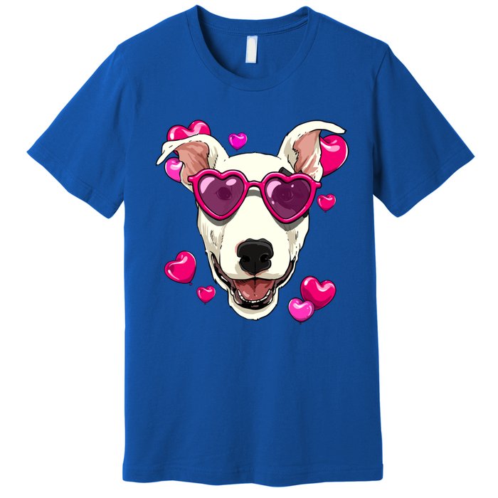 Bull Terrier Valentines Day Heart Dog Lover Gift Premium T-Shirt