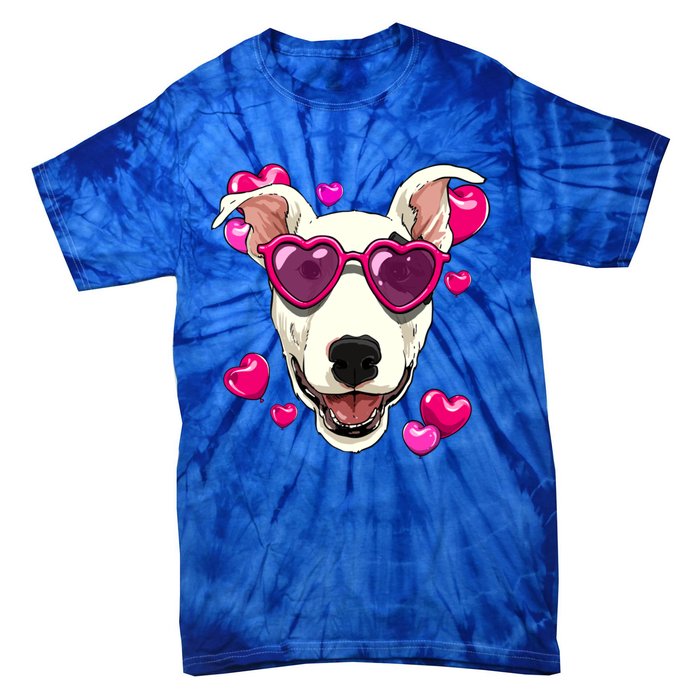 Bull Terrier Valentines Day Heart Dog Lover Gift Tie-Dye T-Shirt