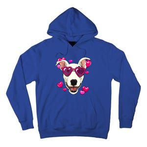 Bull Terrier Valentines Day Heart Dog Lover Gift Tall Hoodie