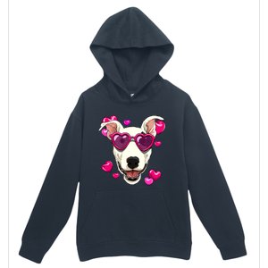 Bull Terrier Valentines Day Heart Dog Lover Gift Urban Pullover Hoodie