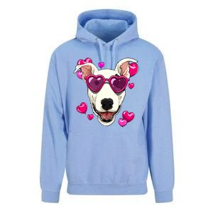 Bull Terrier Valentines Day Heart Dog Lover Gift Unisex Surf Hoodie