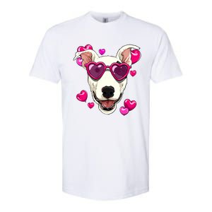 Bull Terrier Valentines Day Heart Dog Lover Gift Softstyle CVC T-Shirt