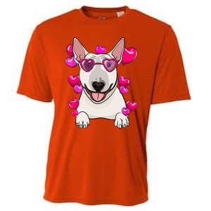 Bull Terrier Valentines Day Gift Heart Funny Dog Lover Gift Cooling Performance Crew T-Shirt