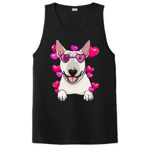 Bull Terrier Valentines Day Gift Heart Funny Dog Lover Gift PosiCharge Competitor Tank