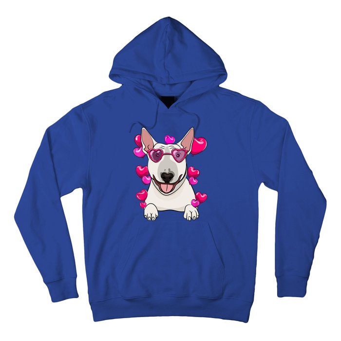 Bull Terrier Valentines Day Gift Heart Funny Dog Lover Gift Hoodie