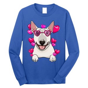 Bull Terrier Valentines Day Gift Heart Funny Dog Lover Gift Long Sleeve Shirt