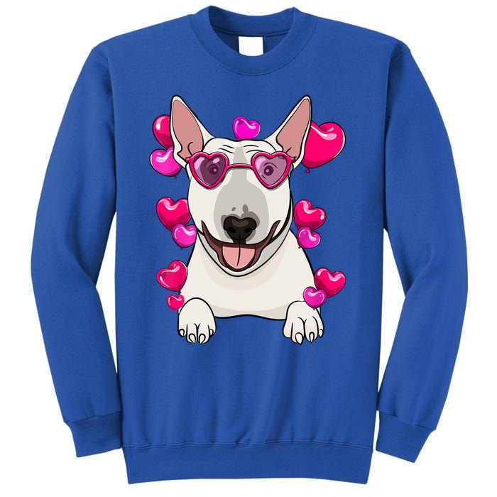 Bull Terrier Valentines Day Gift Heart Funny Dog Lover Gift Sweatshirt