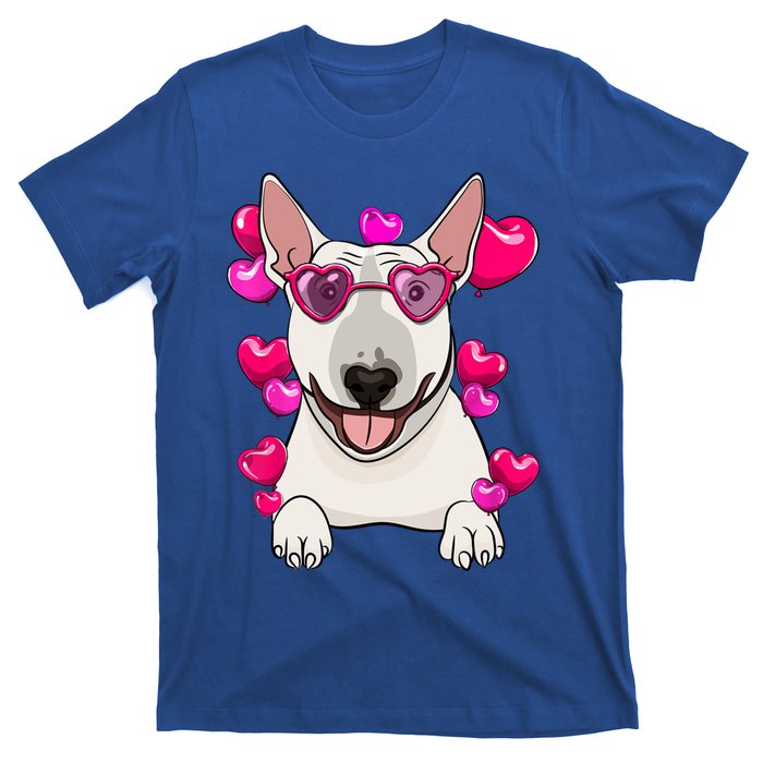 Bull Terrier Valentines Day Gift Heart Funny Dog Lover Gift T-Shirt