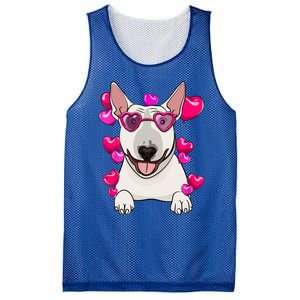 Bull Terrier Valentines Day Gift Heart Funny Dog Lover Gift Mesh Reversible Basketball Jersey Tank