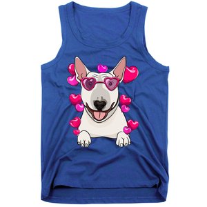 Bull Terrier Valentines Day Gift Heart Funny Dog Lover Gift Tank Top