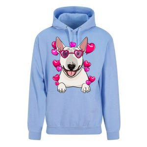 Bull Terrier Valentines Day Gift Heart Funny Dog Lover Gift Unisex Surf Hoodie