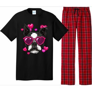 Boston Terrier Valentines Day Heart Dog Lover Gift Pajama Set