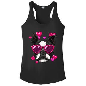 Boston Terrier Valentines Day Heart Dog Lover Gift Ladies PosiCharge Competitor Racerback Tank