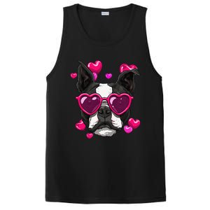 Boston Terrier Valentines Day Heart Dog Lover Gift PosiCharge Competitor Tank