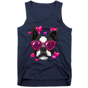 Boston Terrier Valentines Day Heart Dog Lover Gift Tank Top