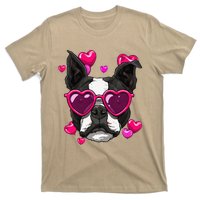 Boston Terrier Valentines Day Heart Dog Lover Gift T-Shirt