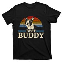 Boston Terrier Vintage Best Buddy Funny Dog Lover T-Shirt