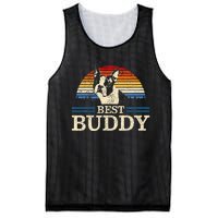 Boston Terrier Vintage Best Buddy Funny Dog Lover Mesh Reversible Basketball Jersey Tank