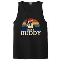 Boston Terrier Vintage Best Buddy Funny Dog Lover PosiCharge Competitor Tank