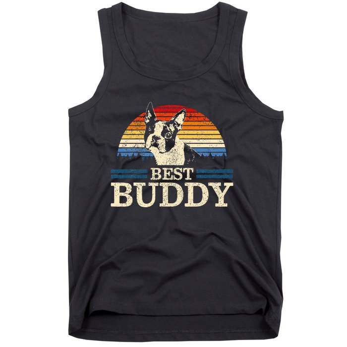 Boston Terrier Vintage Best Buddy Funny Dog Lover Tank Top