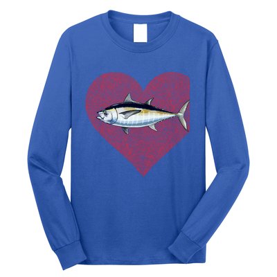 Blackfin Tuna Valentines Day Fish Love Fingerprint Gift Long Sleeve Shirt