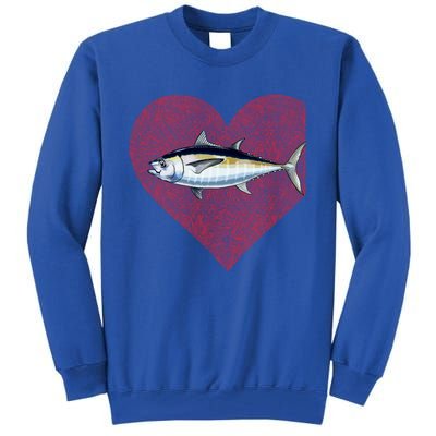 Blackfin Tuna Valentines Day Fish Love Fingerprint Gift Tall Sweatshirt