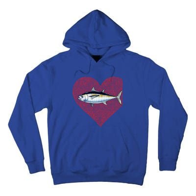 Blackfin Tuna Valentines Day Fish Love Fingerprint Gift Tall Hoodie