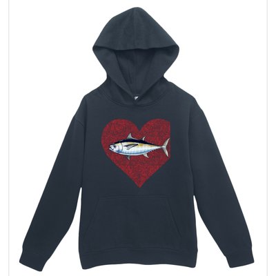 Blackfin Tuna Valentines Day Fish Love Fingerprint Gift Urban Pullover Hoodie