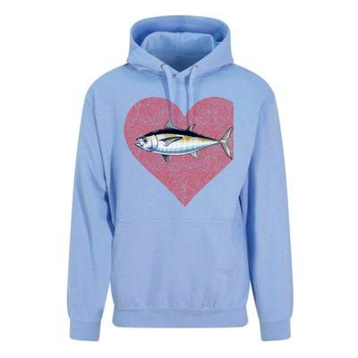 Blackfin Tuna Valentines Day Fish Love Fingerprint Gift Unisex Surf Hoodie