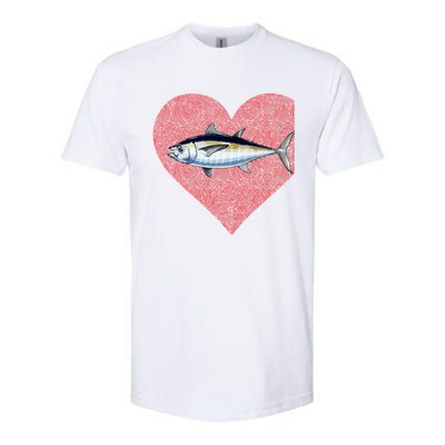 Blackfin Tuna Valentines Day Fish Love Fingerprint Gift Softstyle CVC T-Shirt