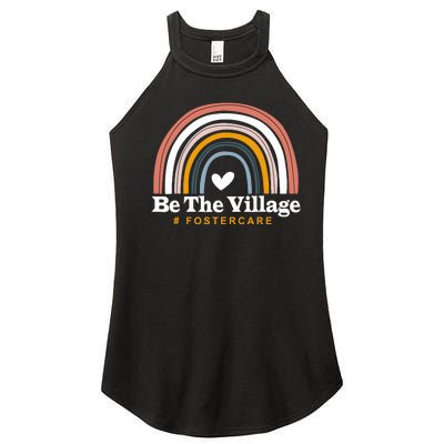 Be The Village Rainbow Foster Care Foster Adoption Day Women’s Perfect Tri Rocker Tank