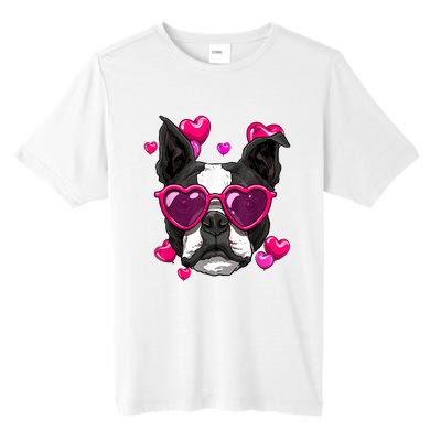 Boston Terrier Valentines Day Heart Dog Lover Tall Fusion ChromaSoft Performance T-Shirt