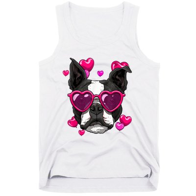 Boston Terrier Valentines Day Heart Dog Lover Tank Top