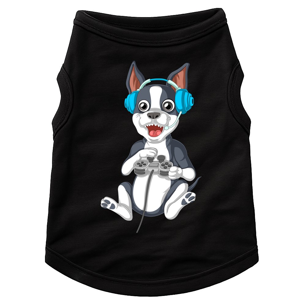 Boston Terrier Video Gamer Doggie Tank