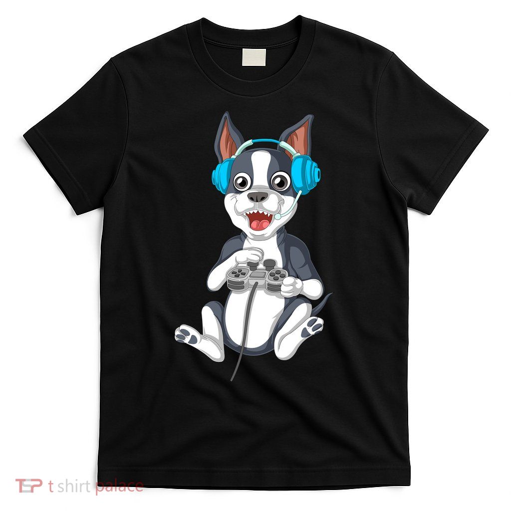 Boston Terrier Video Gamer T-Shirt