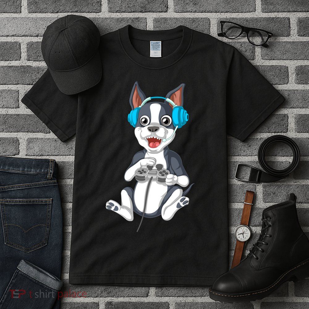 Boston Terrier Video Gamer Tall T-Shirt