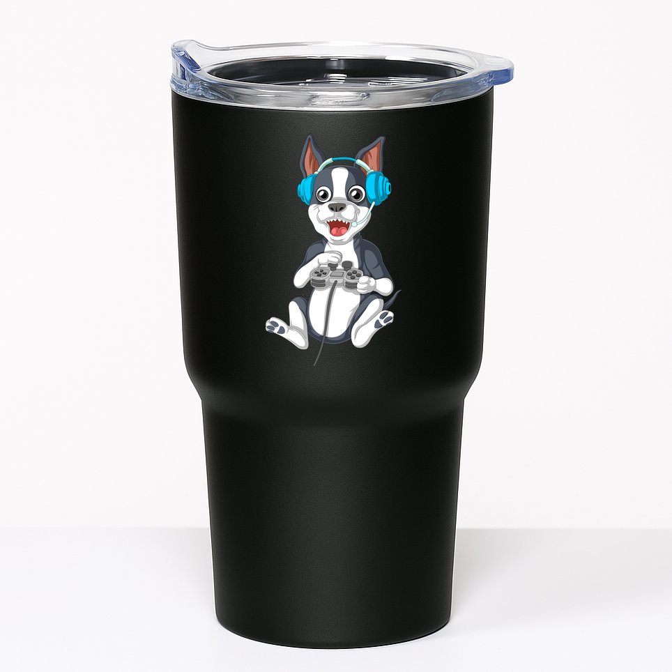 Boston Terrier Video Gamer Tumbler