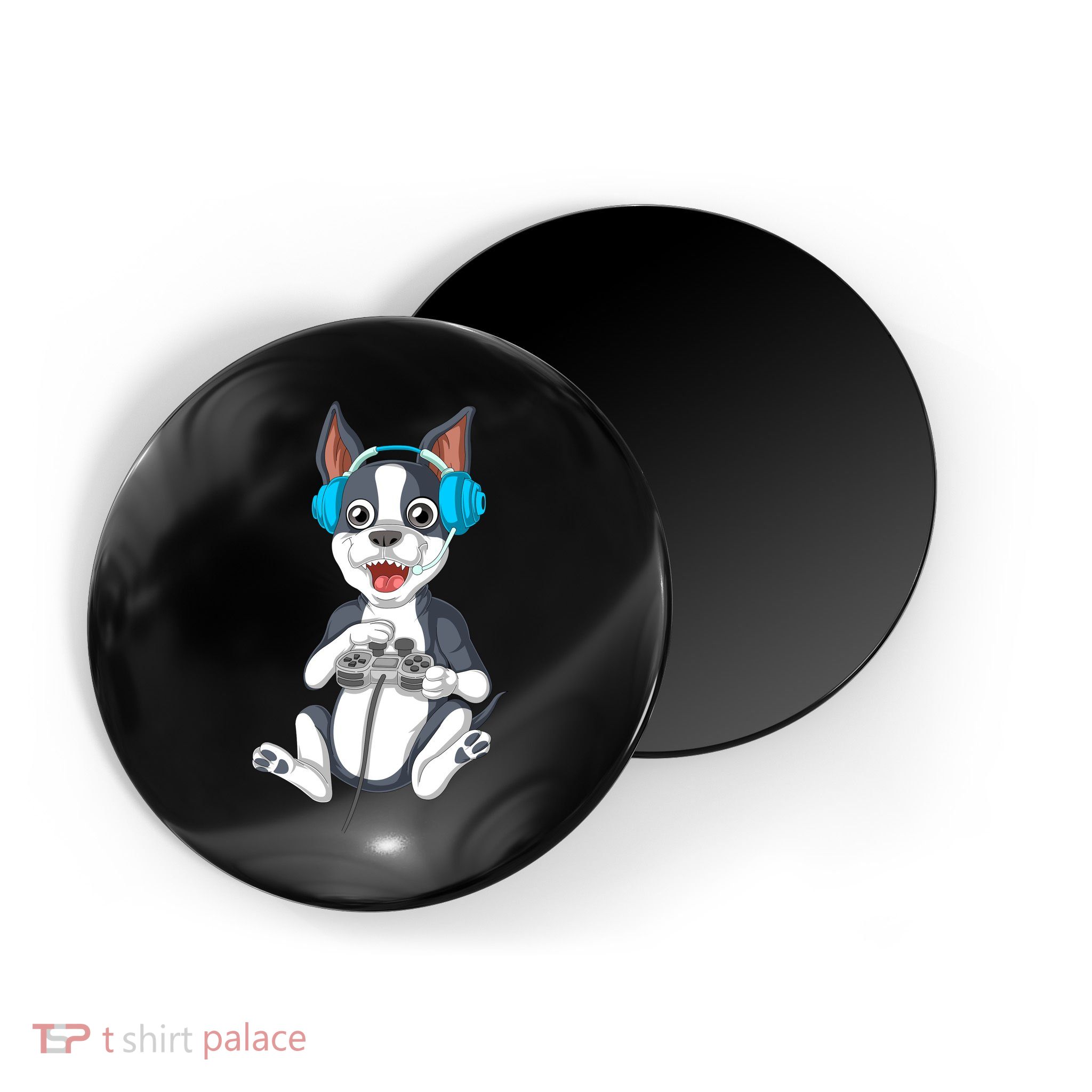 Boston Terrier Video Gamer Magnet
