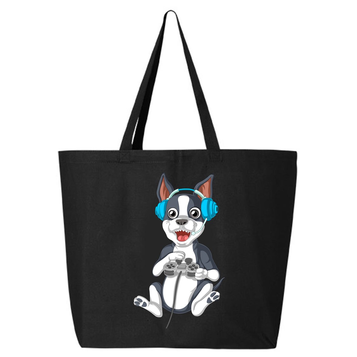 Boston Terrier Video Gamer 25L Jumbo Tote