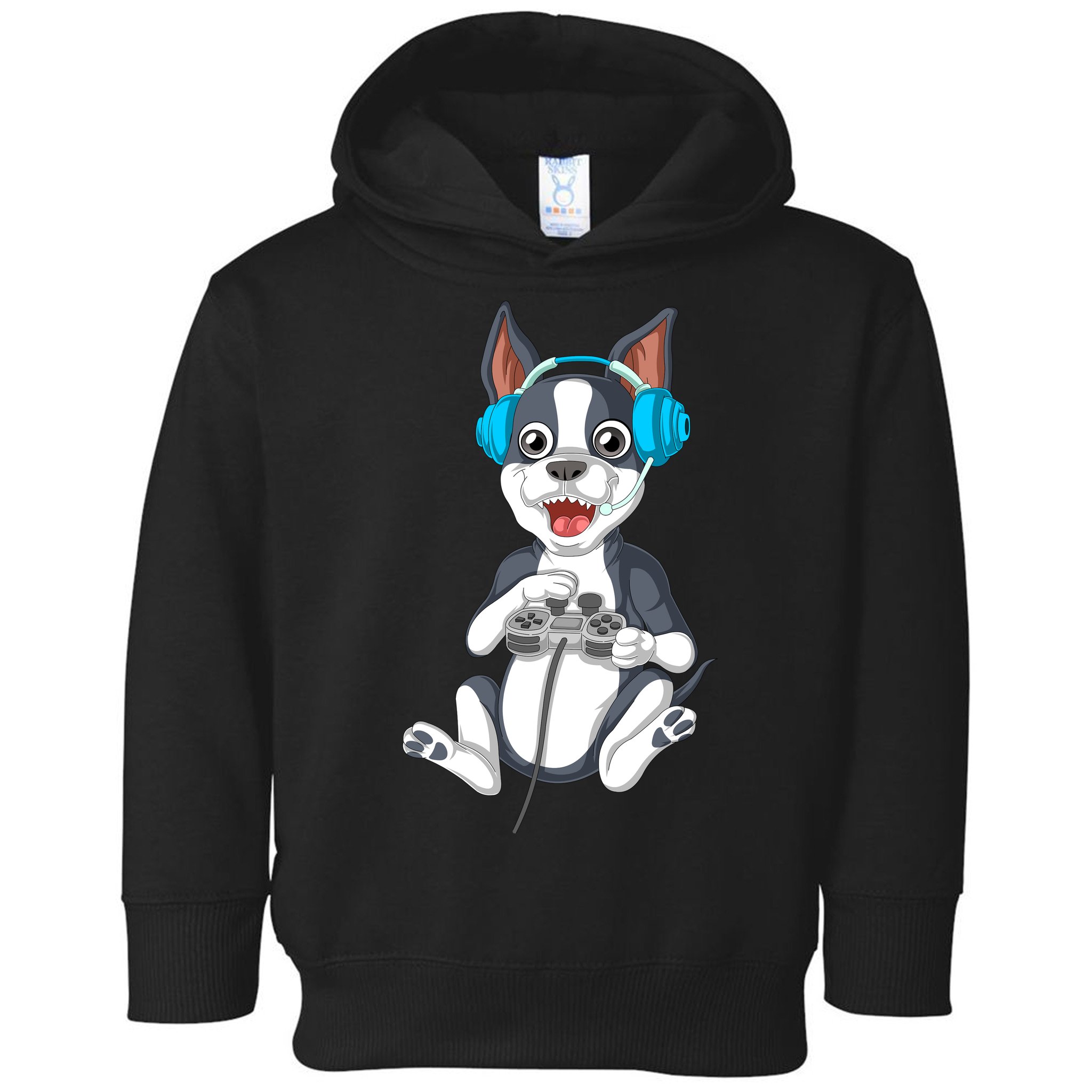 Boston Terrier Video Gamer Toddler Hoodie
