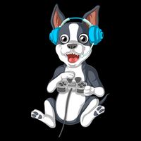 Boston Terrier Video Gamer Kids T-Shirt