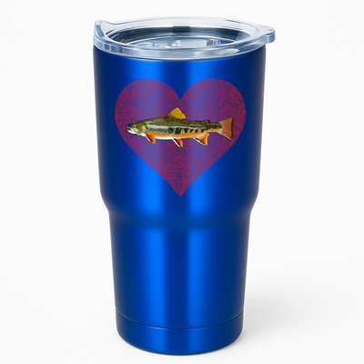 Brook Trout Valentines Day Fish Love Fingerprint Funny Gift Tumbler